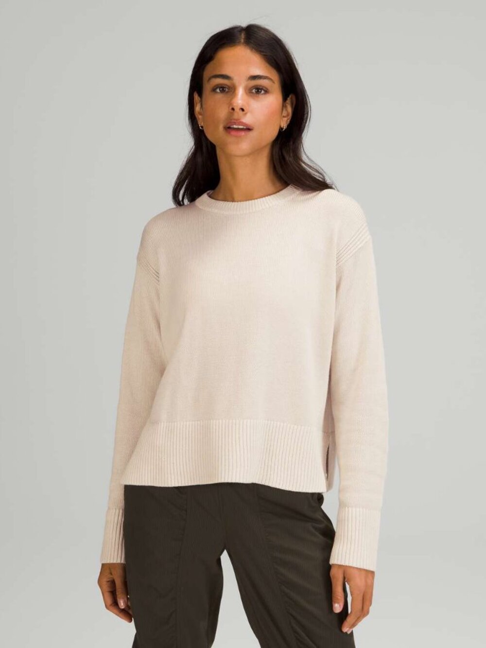 Lululemon Women's Cream and White Sweatshirt